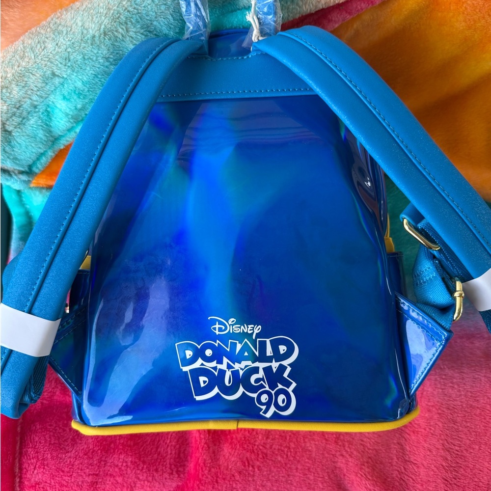 NEW! Donald Duck 90th Anniversary Metallic Mini Backpack Loungefly NWT - Picture 3 of 7